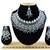 Blue designer function wear ad necklace set
