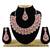 Pink designer function wear ad necklace set