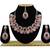 Maroon designer function wear ad necklace set
