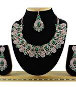 Green designer function wear ad necklace set