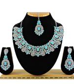 Turquoise designer function wear ad necklace set