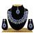 Blue designer function wear ad necklace set