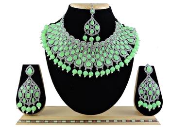 Multicolor designer function wear ad necklace set 1