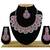 Red designer function wear ad necklace set