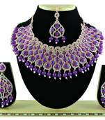 Red designer function wear ad necklace set