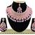 Pink designer function wear ad necklace set