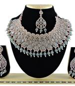 Grey designer function wear ad necklace set