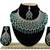 Green designer function wear ad necklace set
