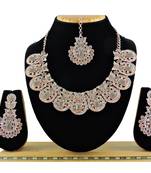 Grey designer function wear ad necklace set