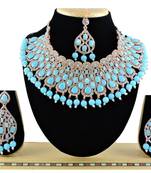 Turquoise designer function wear ad necklace set