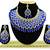 Blue designer function wear ad necklace set