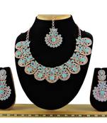 Turquoise designer function wear ad necklace set
