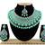 Green designer function wear ad necklace set