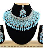 Turquoise designer function wear ad necklace set