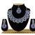 Blue designer function wear ad necklace set