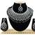 Black designer function wear ad necklace set