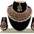 Maroon designer function wear ad necklace set