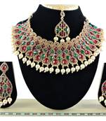 Multicolor designer function wear ad necklace set