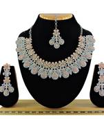 Orange designer function wear ad necklace set