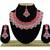 Red designer function wear ad necklace set