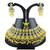 Yellow designer function wear ad necklace set