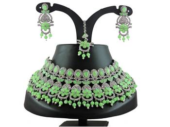 Multicolor designer function wear ad necklace set 1