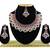 Maroon designer function wear ad necklace set