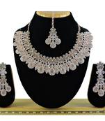 Grey designer function wear ad necklace set