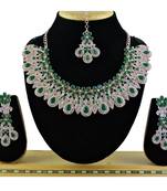 Green designer function wear ad necklace set
