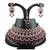 Maroon designer function wear ad necklace set