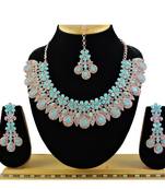 Turquoise designer function wear ad necklace set