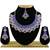 Blue designer function wear ad necklace set