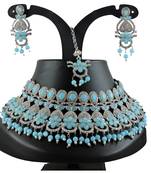 Turquoise designer function wear ad necklace set