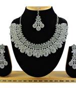Grey designer function wear ad necklace set
