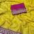 Yellow Color Heavy Chinon Silk Traditional Saree