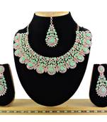 Blue designer function wear ad necklace set