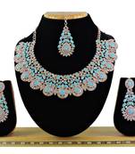 Turquoise designer function wear ad necklace set