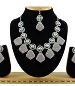 Pink designer function wear ad necklace set