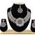 Maroon designer function wear ad necklace set