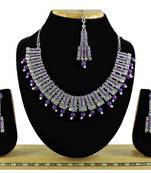 Purple designer function wear ad necklace set