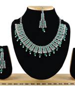 Green designer function wear ad necklace set