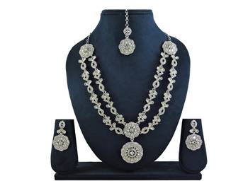 Multicolor designer function wear ad necklace set 1