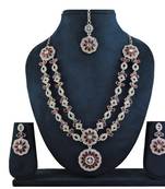 Purple designer function wear ad necklace set
