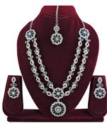 Blue designer function wear ad necklace set