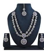 Purple designer function wear ad necklace set