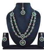 Green designer function wear ad necklace set