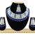 Blue designer function wear ad necklace set