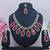 Red designer function wear ad necklace set