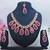 Red designer function wear ad necklace set