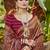 wine silk blend woven work saree